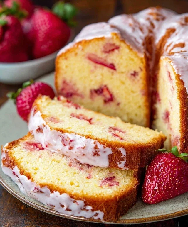 Strawberry Pound Cake