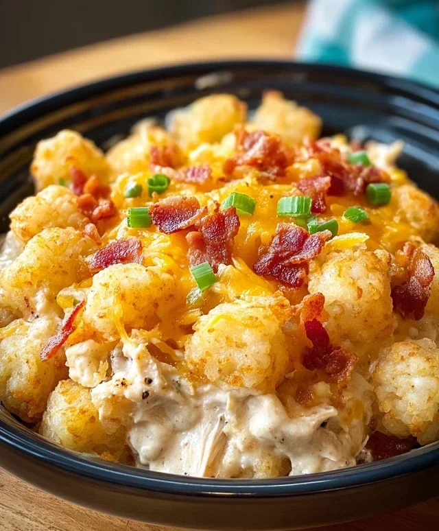 Crock Pot Chicken Tater Tot Casserole