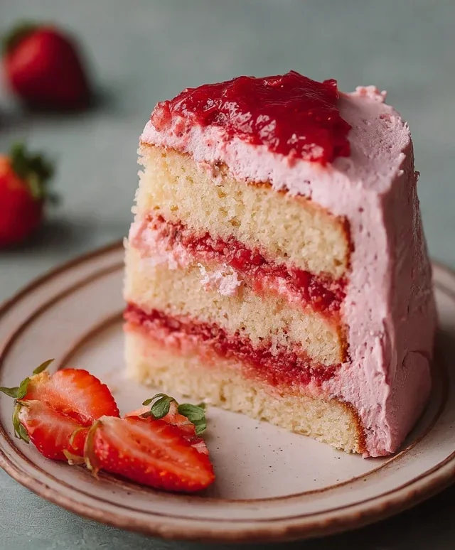 Small-batch Vegan Strawberry Cake
