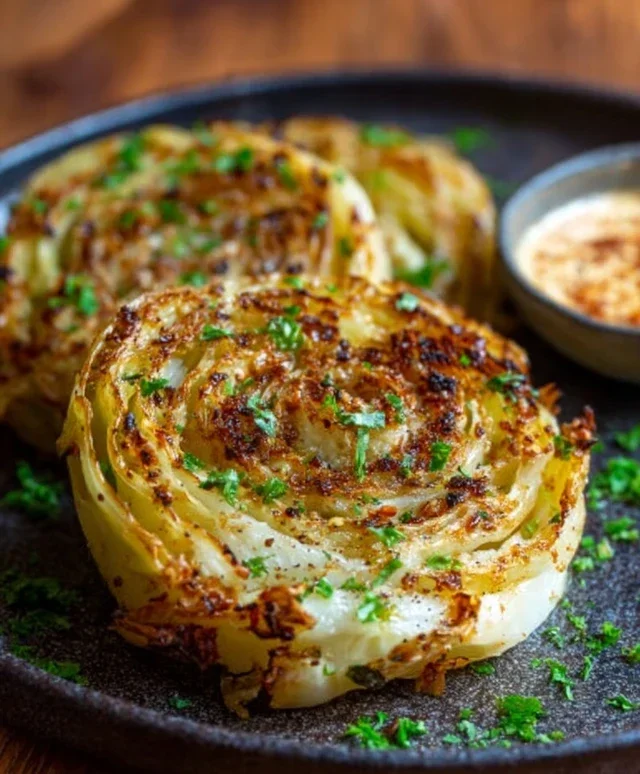 Oven Roasted Garlic Cabbage Steaks