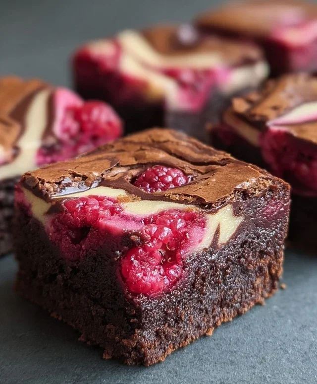 Raspberry Swirl Brownies