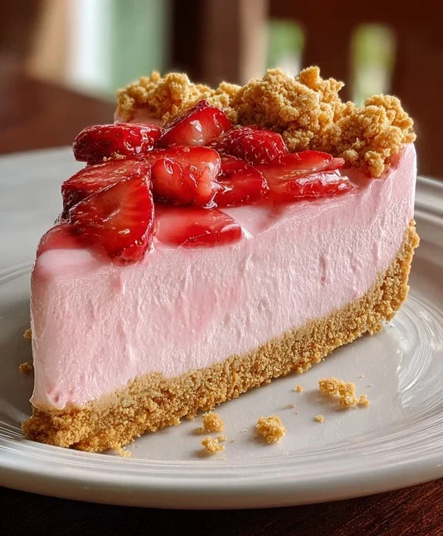 Pink Strawberry Crunch Cheesecake