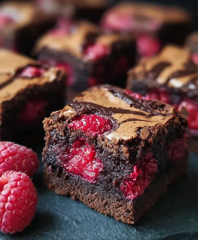 Raspberry Swirl Brownies