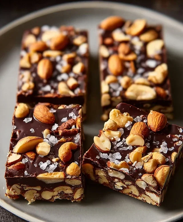 Dark Chocolate and Sea Salt Nut Bars
