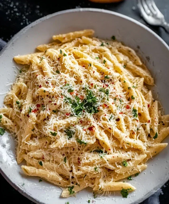 One Pot Creamy Garlic Pasta (Just 20 Minutes!)