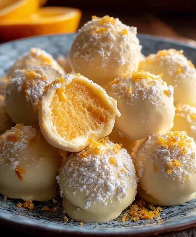 White Chocolate Orange Creamsicle Truffles