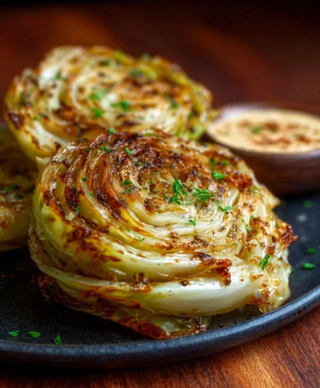 Oven Roasted Garlic Cabbage Steaks