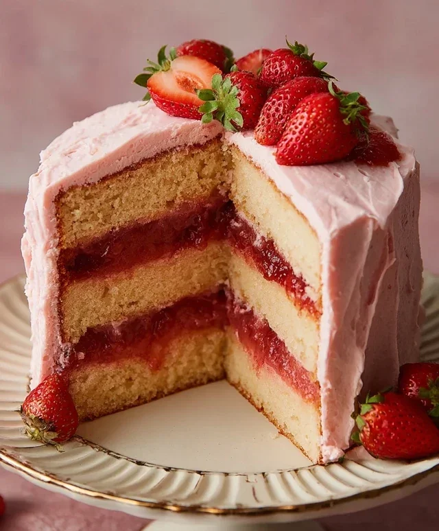 Small-batch Vegan Strawberry Cake