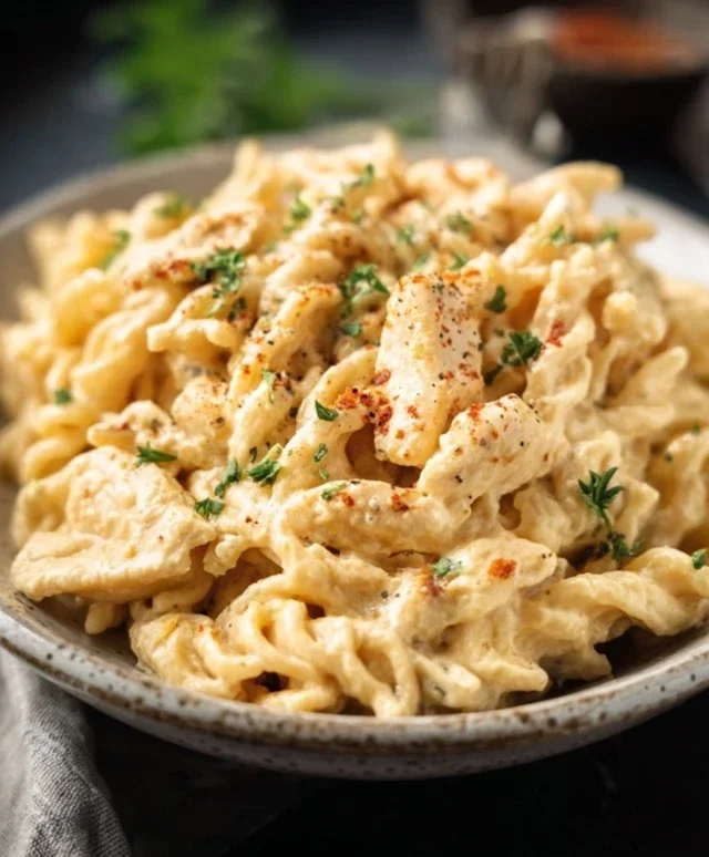 Crock Pot Creamy Cajun Chicken Pasta