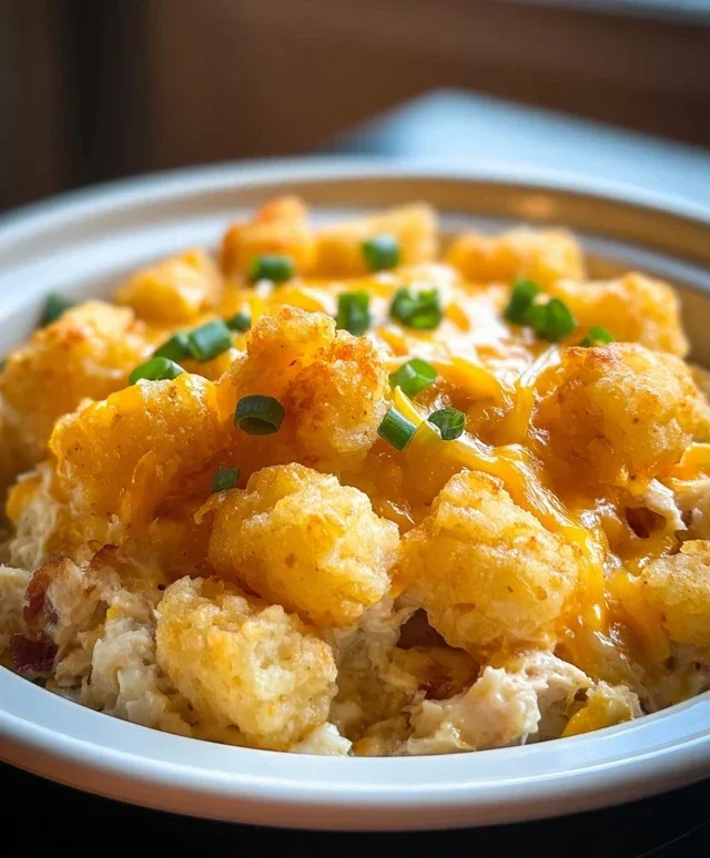 Crock Pot Chicken Tater Tot Casserole