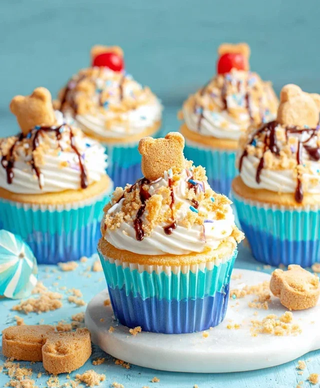 Beach Party Cupcakes